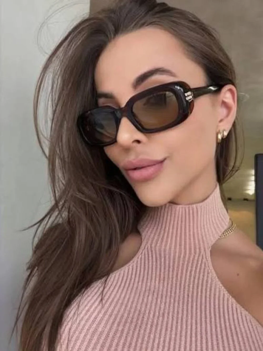 New Miu Miu SMU B13S 16K08Z Black Square Women Sunglasses MUB13S